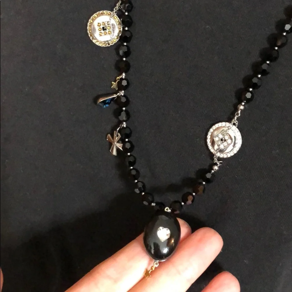 Swarovski magic long  necklace with locket